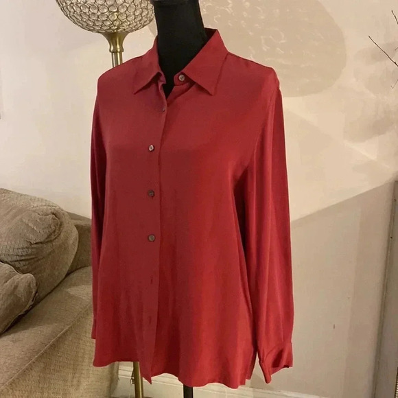 Charter club silk blouse size PM - Picture 2 of 5